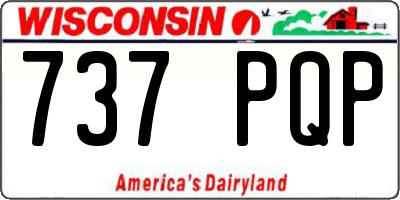 WI license plate 737PQP