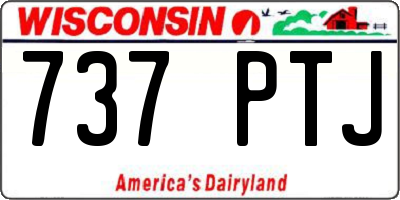 WI license plate 737PTJ