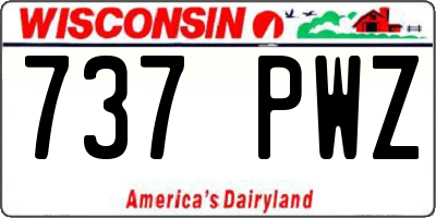WI license plate 737PWZ