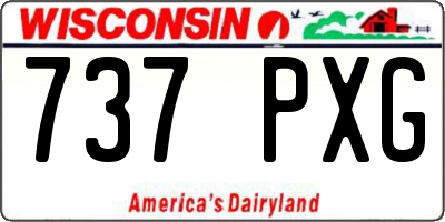 WI license plate 737PXG