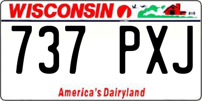 WI license plate 737PXJ
