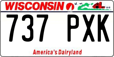 WI license plate 737PXK