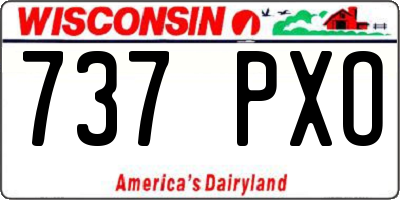 WI license plate 737PXO