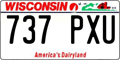 WI license plate 737PXU