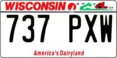 WI license plate 737PXW