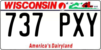 WI license plate 737PXY