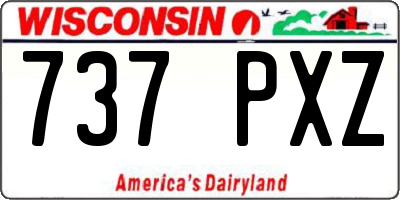 WI license plate 737PXZ
