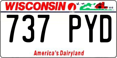 WI license plate 737PYD