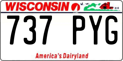 WI license plate 737PYG