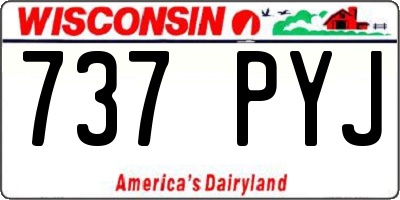WI license plate 737PYJ
