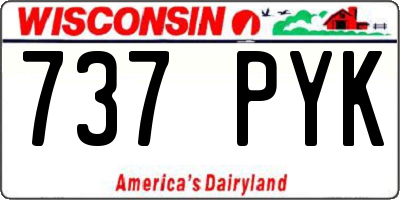 WI license plate 737PYK