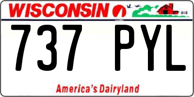 WI license plate 737PYL