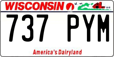 WI license plate 737PYM