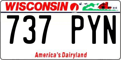 WI license plate 737PYN