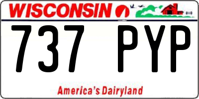 WI license plate 737PYP