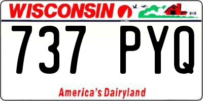 WI license plate 737PYQ