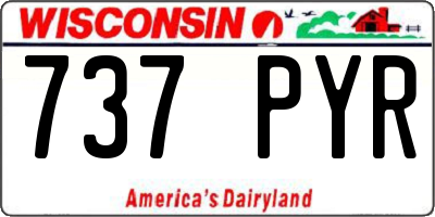 WI license plate 737PYR