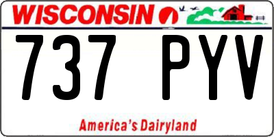 WI license plate 737PYV
