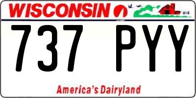 WI license plate 737PYY