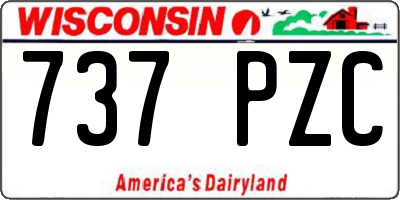 WI license plate 737PZC