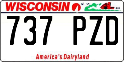 WI license plate 737PZD