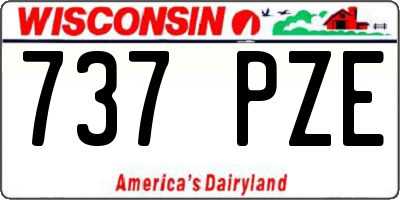 WI license plate 737PZE