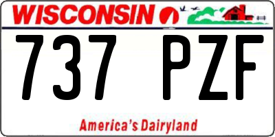 WI license plate 737PZF
