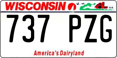 WI license plate 737PZG