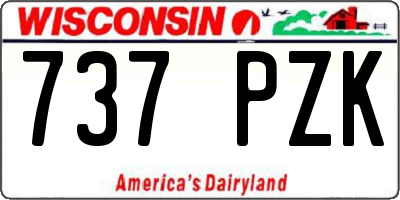 WI license plate 737PZK