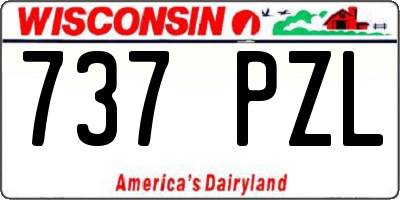 WI license plate 737PZL