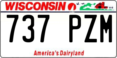 WI license plate 737PZM