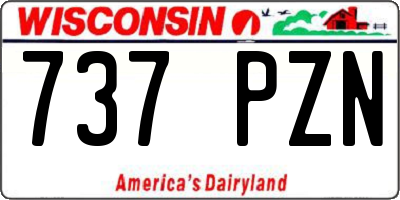 WI license plate 737PZN