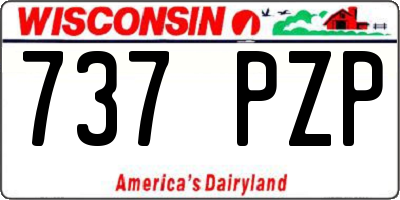 WI license plate 737PZP