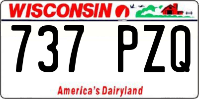 WI license plate 737PZQ