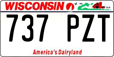 WI license plate 737PZT