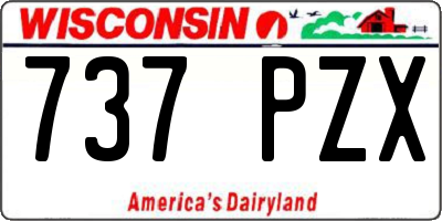 WI license plate 737PZX