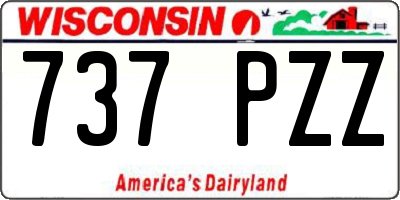 WI license plate 737PZZ