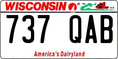 WI license plate 737QAB