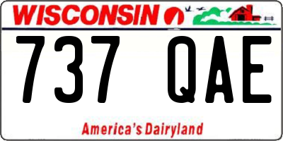 WI license plate 737QAE