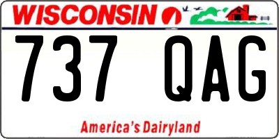 WI license plate 737QAG