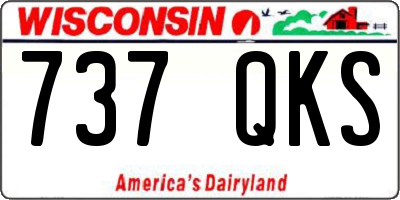 WI license plate 737QKS