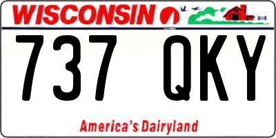 WI license plate 737QKY