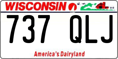 WI license plate 737QLJ