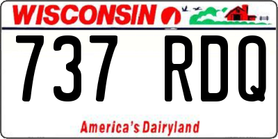 WI license plate 737RDQ