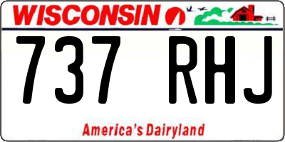WI license plate 737RHJ