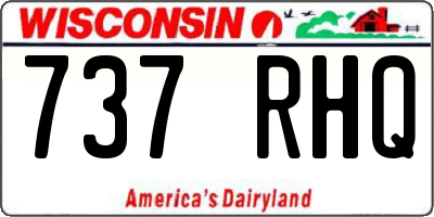 WI license plate 737RHQ