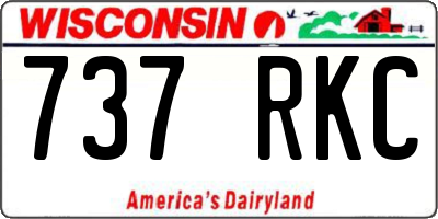 WI license plate 737RKC