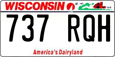 WI license plate 737RQH