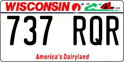 WI license plate 737RQR
