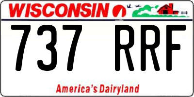 WI license plate 737RRF